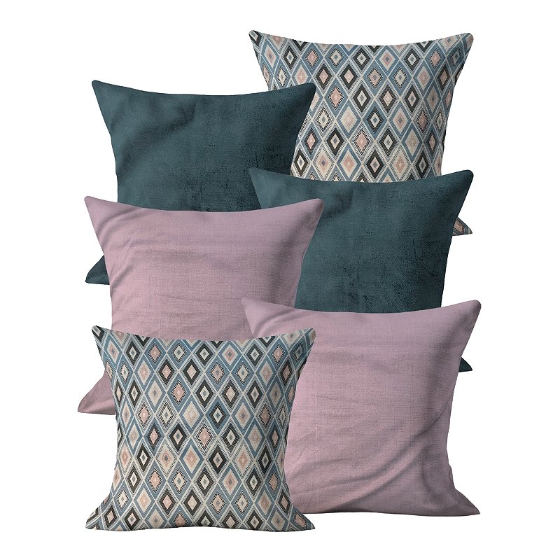 Kit 6 Capas de Almofadas 45x45 Moderna Decorativa Sala Sofá