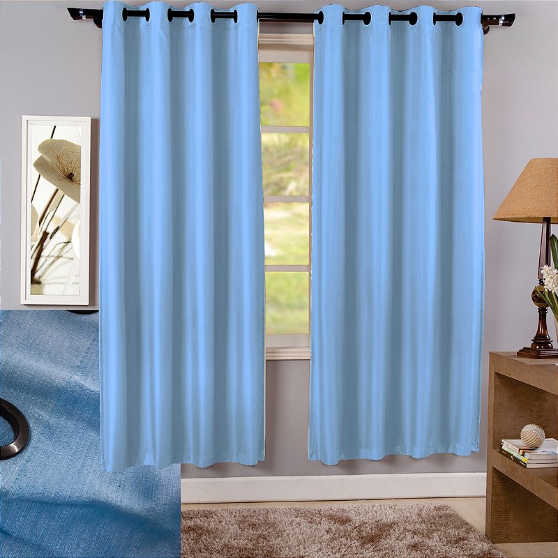 Cortina 2,00 x 2,30 Altura Tecido Rustico Para Sala Quarto Escritório