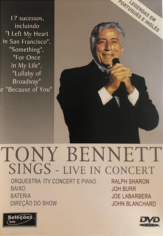 Dvd Tony Bennett Sings Live In Concert Colecionadores Discos