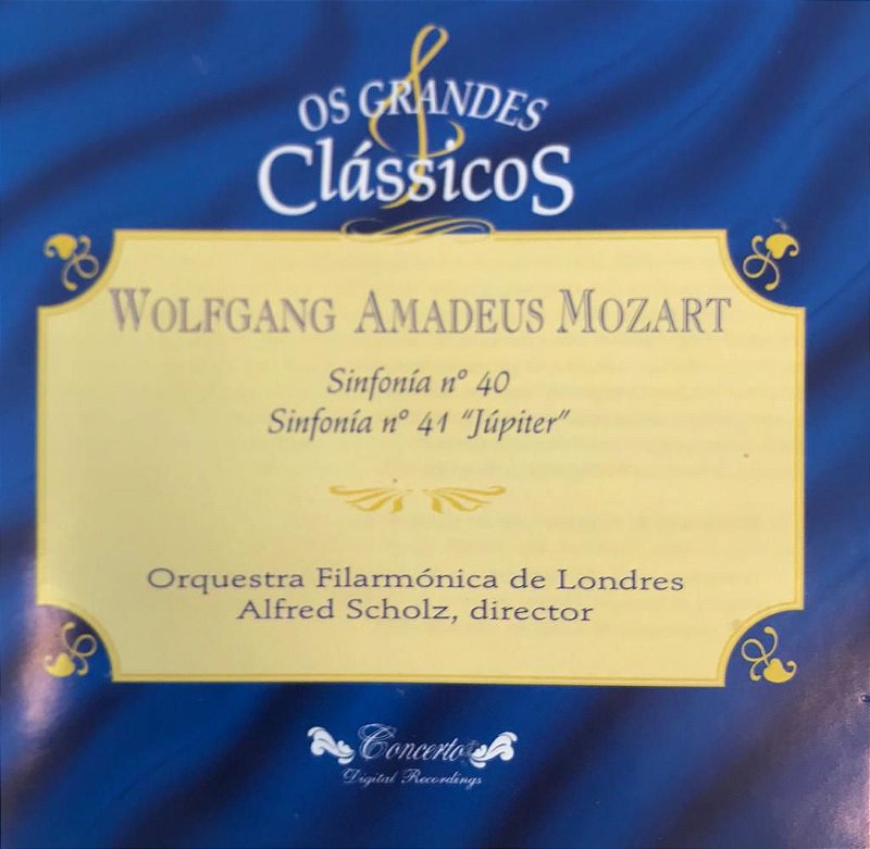 CD Wolfgang Amadeus Mozart Sinfonía N.40 / Sinfonía N. 41 