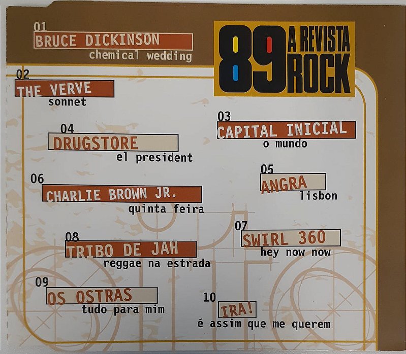 CD - 89 Revista Rock - n° 8 - Colecionadores Discos - vários