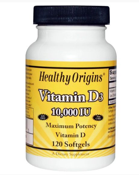 VITAMINA D3 10.000 IU 120 SOFTGELS HEALTHY ORIGINS