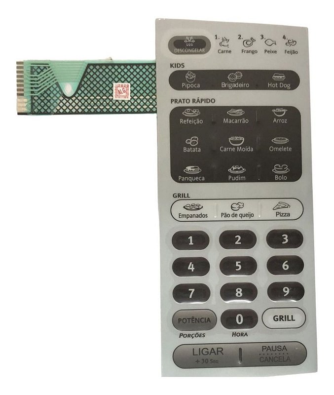 Membrana Painel Teclado Microondas Electrolux Me28x - Nobrelar
