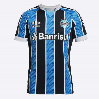 Camisa Grêmio I 20/21 Umbro Masculina Celeste/Preta/Branca ...