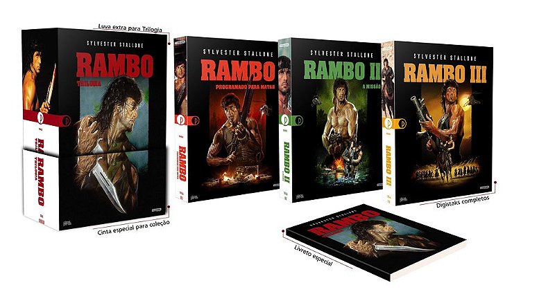 RAMBO - PROGRAMADO PARA MATAR DIGISTAK COM 1 BLU-RAY E 1 DVD