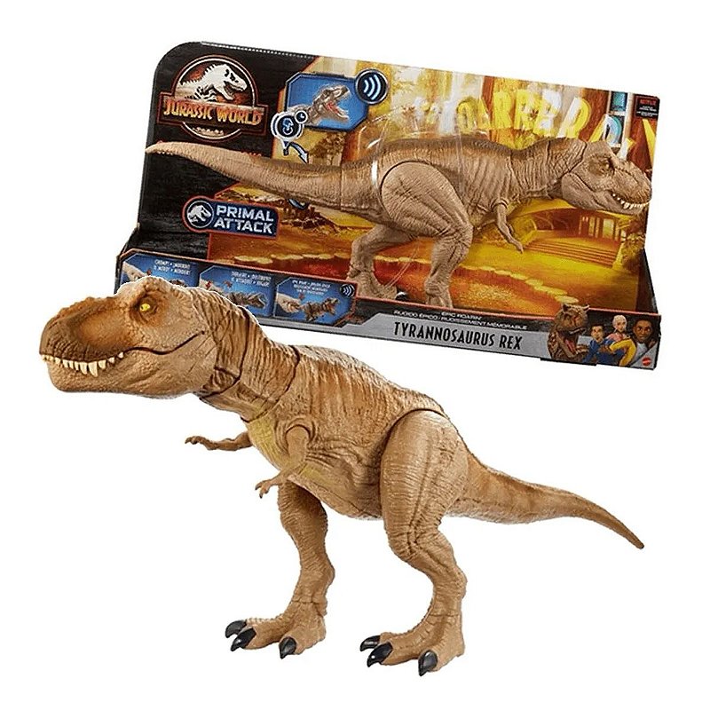 TYRANNOSAURUS REX RUGIDO ÉPICO MATTEL CAMP CRETACEOUS ACAMPAMENTO JURÁSSICO