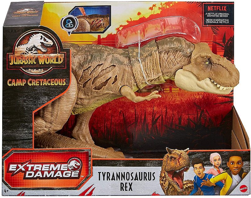 TYRANNOSAURUS REX EXTREME DAMAGE CAMP CRETACEOUS MATTEL - Dinoloja