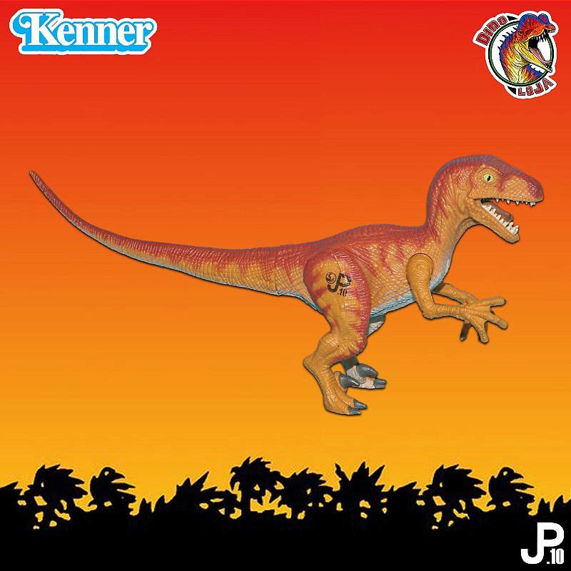 FIGURINE VINTAGE VELOCIRAPTOR Jurassic Park Dino-Strike Slashing Jaws 1993 Kenner EUR 43,18
