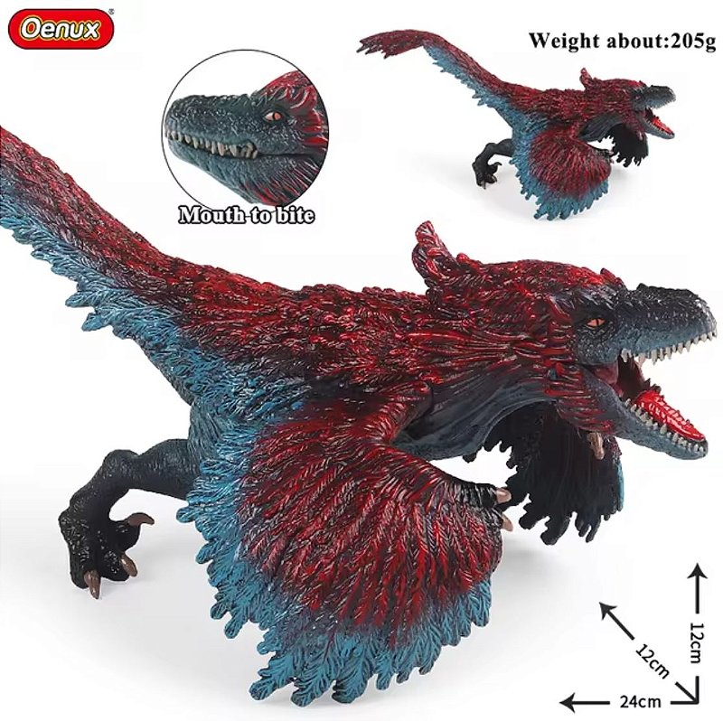 PYRORAPTOR OENUX FIGURA COLECIONÁVEL RAPTOR EMPLUMADO
