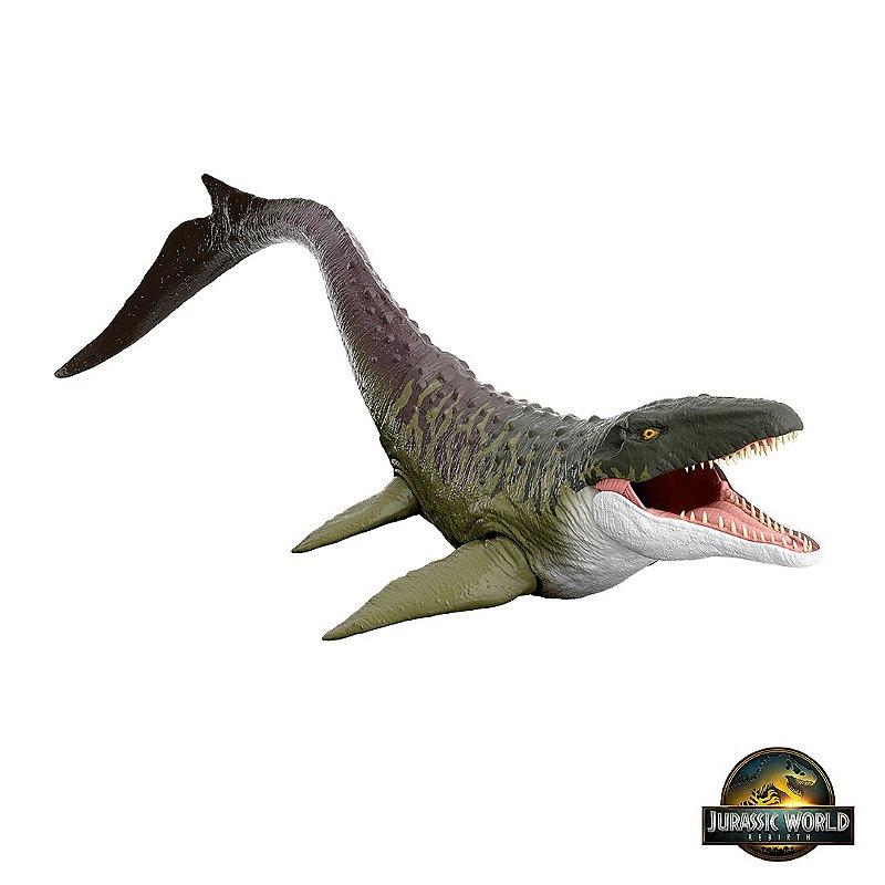 MOSASAURUS COLOSSAL JURASSIC WORLD REBIRTH MATTEL RÉPTIL MARINHO