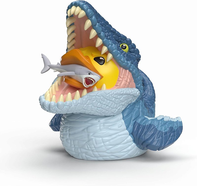 MOSASAURUS TUBBZ XL JURASSIC WORLD PATO DE BORRACHA COLECIONÁVEL