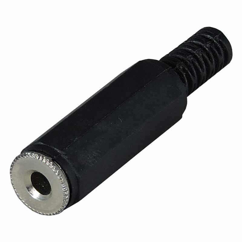 Conector Jack J Stereo Plástico Preto para Cabo AutoCore Robótica AutoCore Robótica