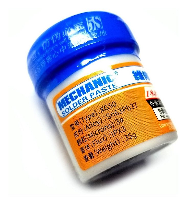 Solda em Pasta BGA SMD Mechanic XG-50 35g - AutoCore Robótica - Arduino ...