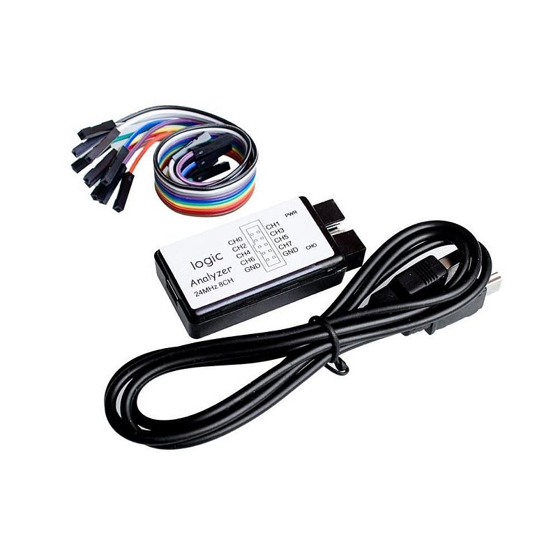 IAI IA-CV-USB コントロールユニット Analisador Lógico Usb 8 Canais 24Mhz - AutoCore Robótica - Arduino