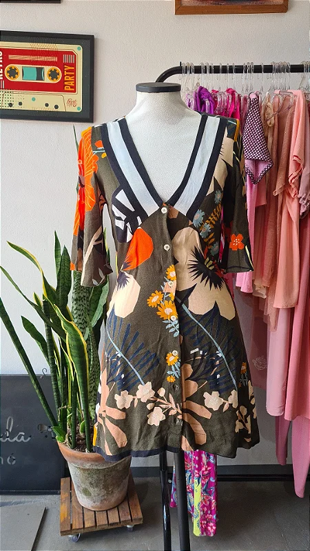 Vestido folhagem Farm P