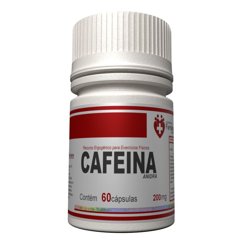 Cafeína Anidra 200mg 60 cápsulas - Acelerador de metabolismo -  FarmáciaSaúde ❤ | Farmácia de Manipulação