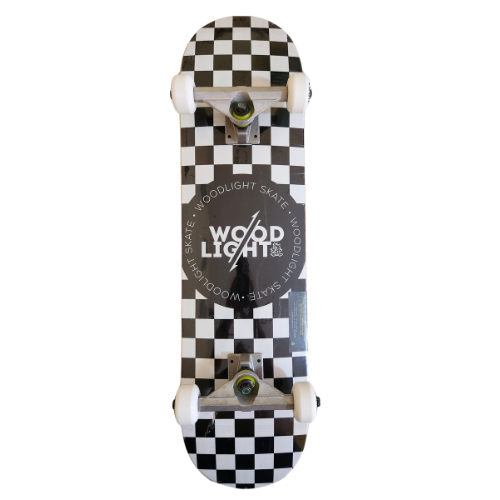 Skate Iniciante Wood Light 8.0" - Clássico Quadriculado
