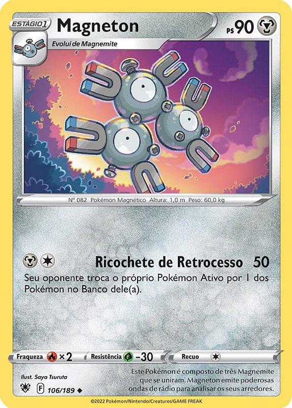 Magneton (106/189) REV FOIL - Carta Avulsa Pokemon - Planeta Nerd-Geek