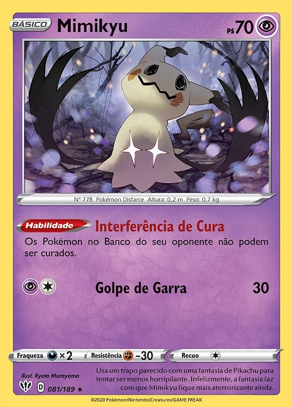 Mimikyu (81/189) - Carta Avulsa Pokemon - Planeta Nerd-Geek