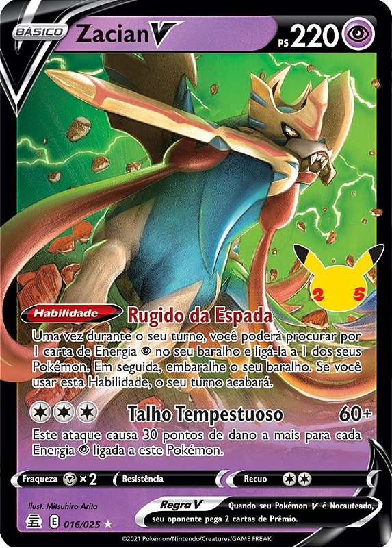 14 cartas lendárias de celebrações - todas brilhantes pokemon