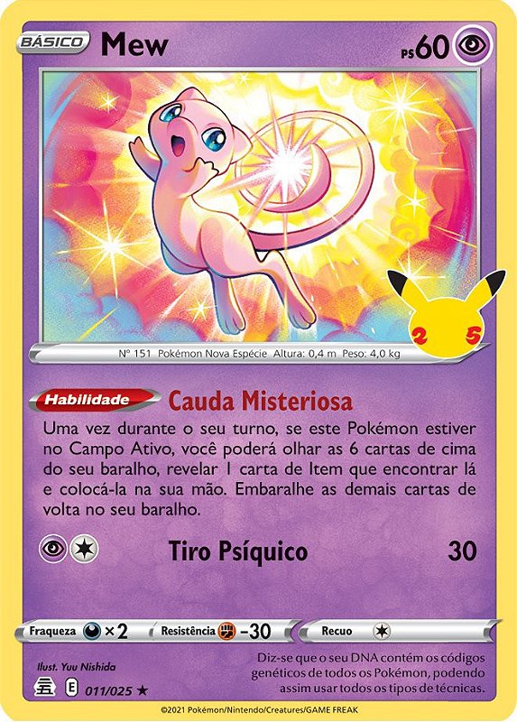 Mew (011/25) FOIL - Carta Avulsa Pokemon - Planeta Nerd-Geek