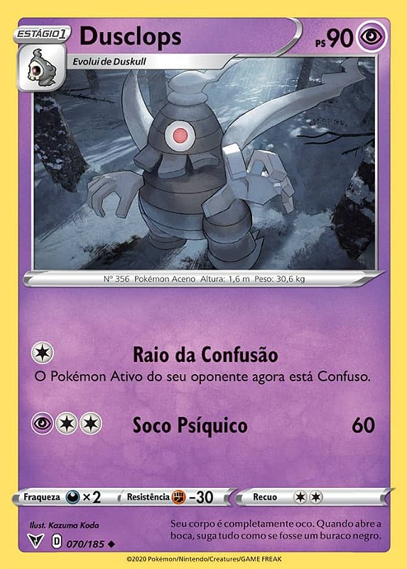 ポケモンカード Dusclops 70HP Dusclops (070/185) - Carta Avulsa Pokemon - Planeta Nerd-Geek