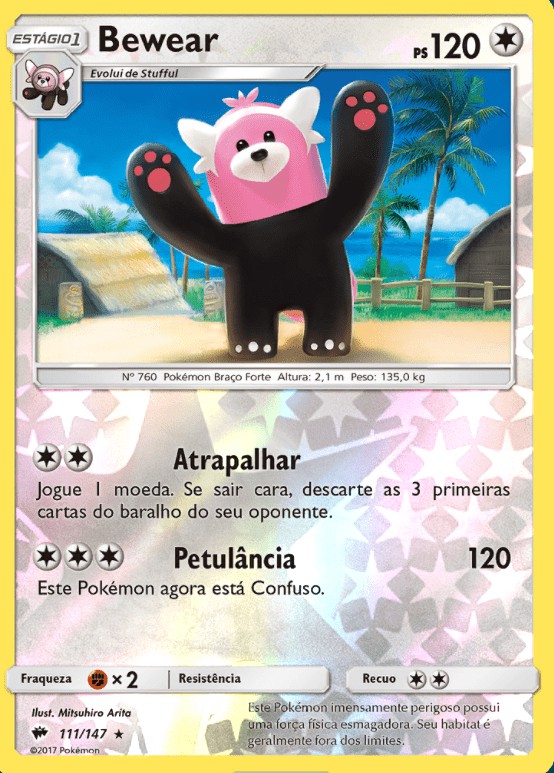 Carta Pokemon Bewear