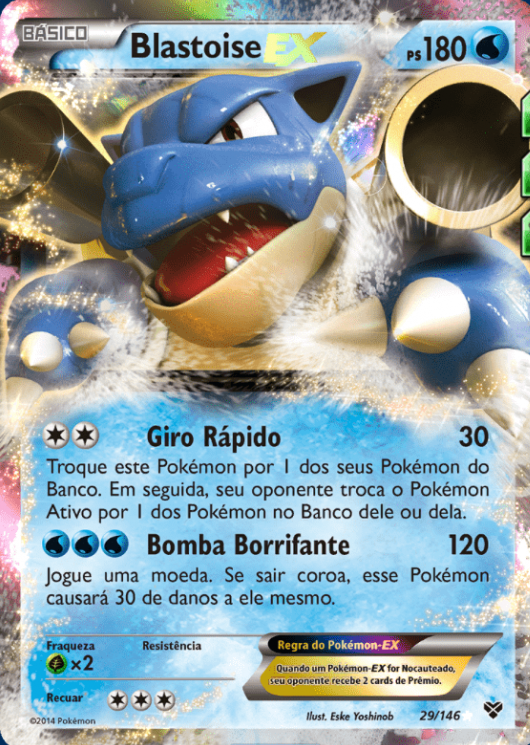 Blastoise EX (29/146) - Carta Avulsa Pokemon - Planeta Nerd-Geek