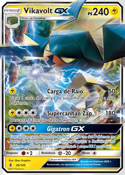 Vikavolt-GX (45/145) - Carta Avulsa Pokemon - Planeta Nerd-Geek