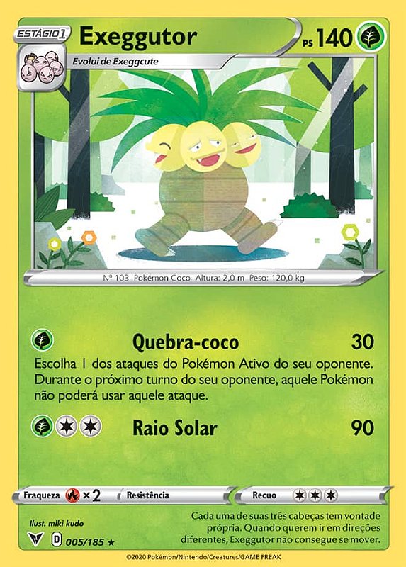 Carta Pokemon Tipo Planta