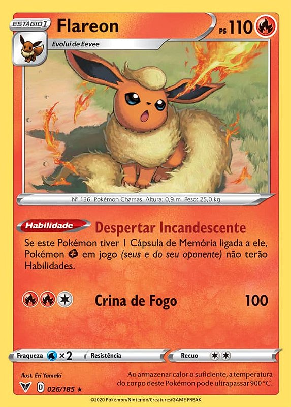 Cartas Pokemon Para Imprimir  Pokemon cards, Pokemon, Pokemon flareon