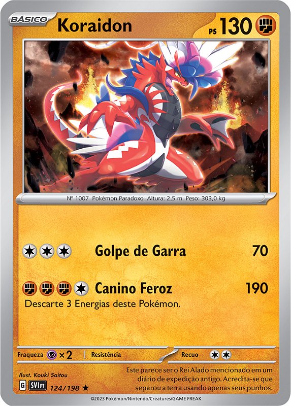 Conhecendo as 4 cartas de #koraidon em #pokemontcg O lendário dos jog