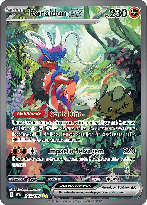 Conhecendo as 4 cartas de #koraidon em #pokemontcg O lendário dos jog