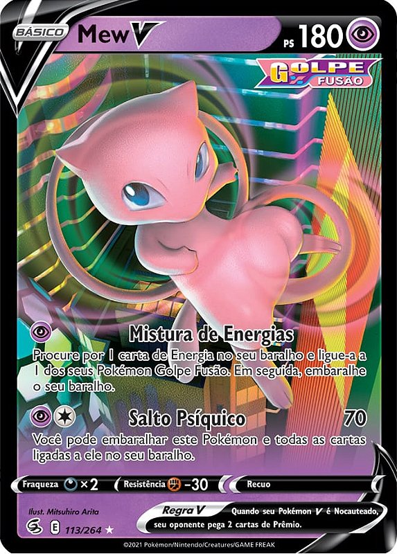 Mew-V (113/264) - Carta Avulsa Pokemon - Planeta Nerd-Geek