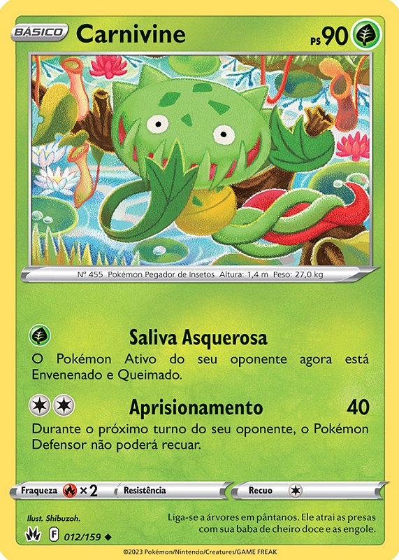 Carnivine (12/159) - Carta Avulsa Pokemon - Planeta Nerd-Geek