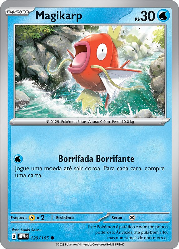 Magikarp (129/165) - Carta Avulsa Pokemon - Planeta Nerd-Geek