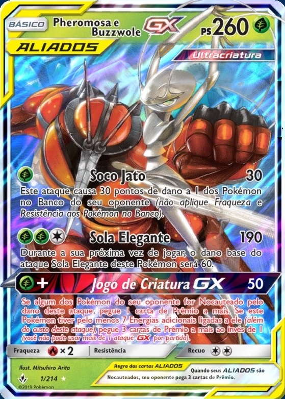 Pheromosa e Buzzwole-GX (1/214) - Carta Avulsa Pokemon - Planeta