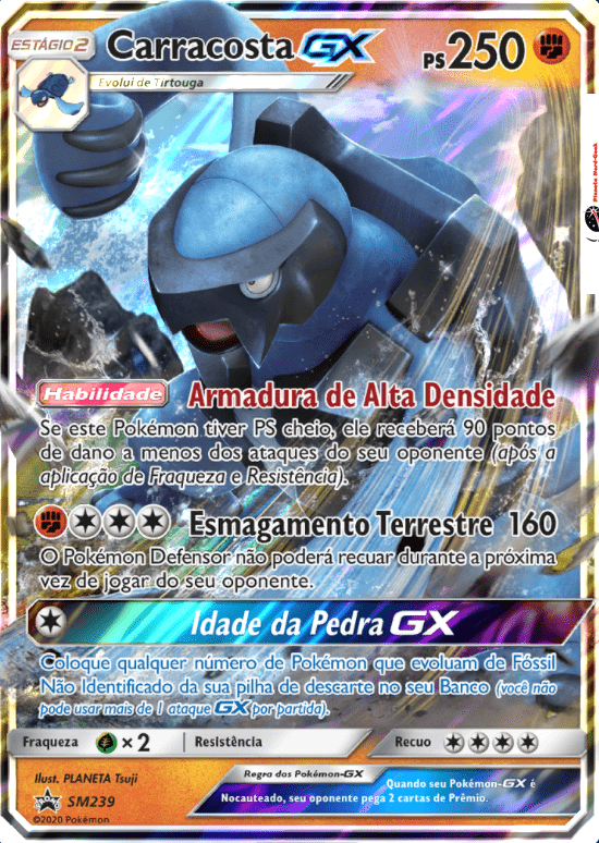 Carracosta-GX (SM239) - Carta Avulsa Pokemon - Planeta Nerd-Geek