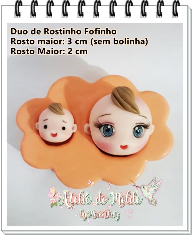 Duo de Rostinhos fofinhos - Ateliê do Molde