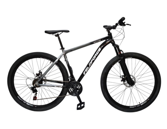 BICICLETA 29 ALUM VECTOR TAM19 PRETO/CINZA - Fat Bike Floripa