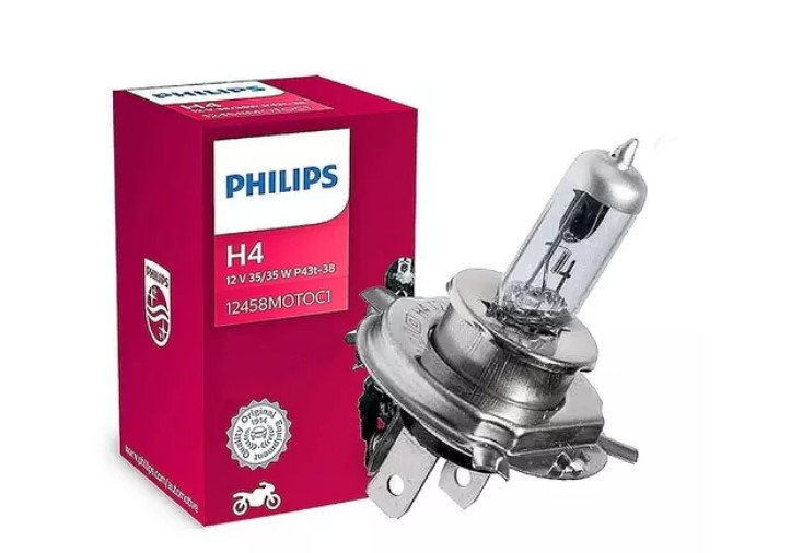 Lampada Farol H4 12v 35/35w Moto Philips - 12458motoc1 - Swiss Auto Peças |  Aqui você paga mais barato