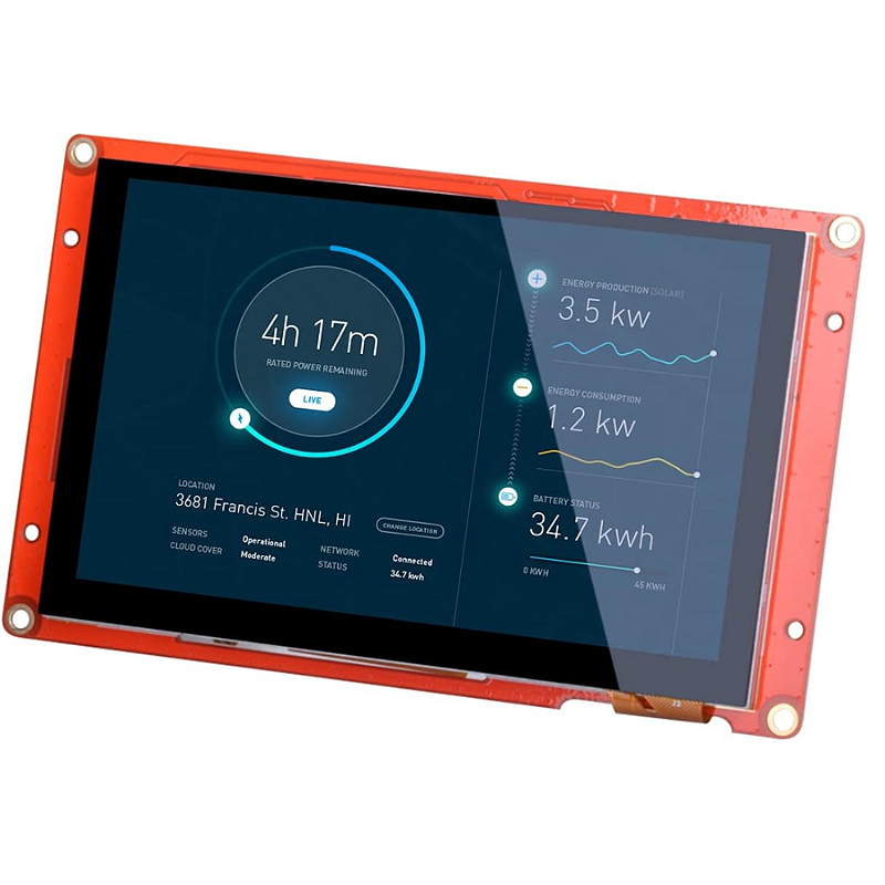 TELA LCD NEXTION 5 POLEGADAS INTELLIGENT IHM TOUCH - 4hobby