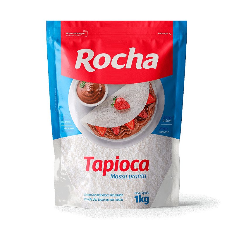 Farinha de tapioca tradicional Rocha 1kg Coma bem meu bem!