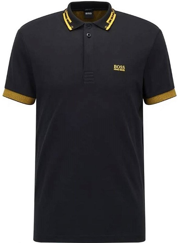 CAMISA POLO BOSS PADDY PRETO - Tamanho G/L