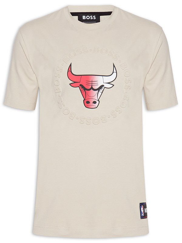 CAMISETA BOSS MASCULINA BASKET CHICAGO BULLS - BEGE - Tamanho XXL = GGG