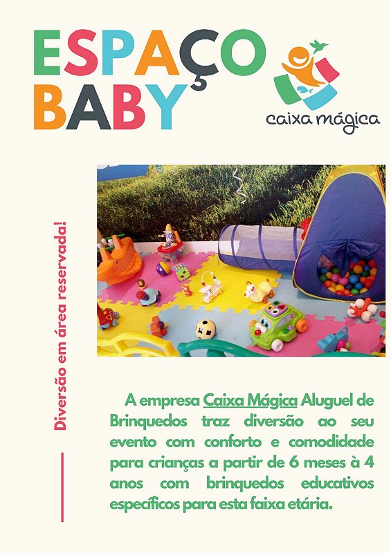 Brincadeira de Bebê Aluguel de brinquedoteca Festas e Casamentos