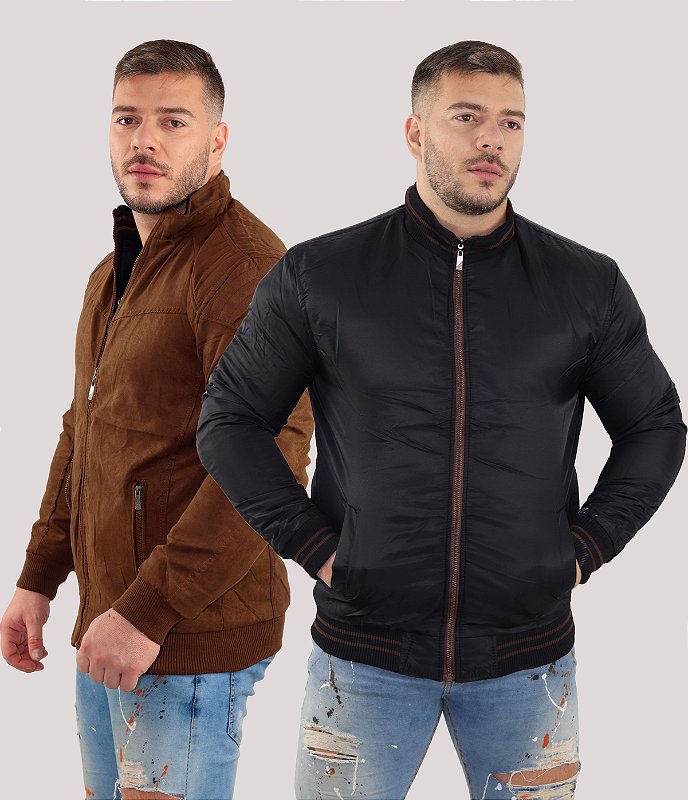 jaqueta bomber masculina fundo xadrez