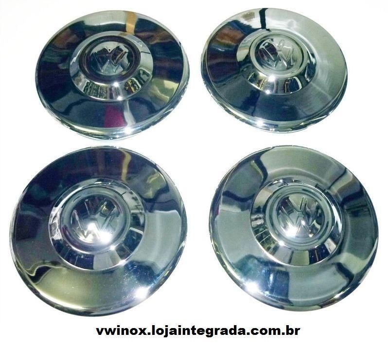 Calota Aro 15 Fusca Kombi Luxo Aço Cromada - Connect Parts