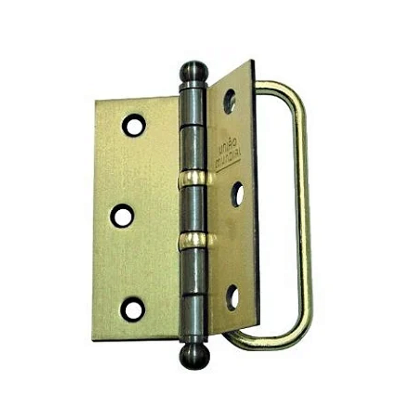 Dobradiça porta Camarão Aço Oxidado com Anéis 3,5