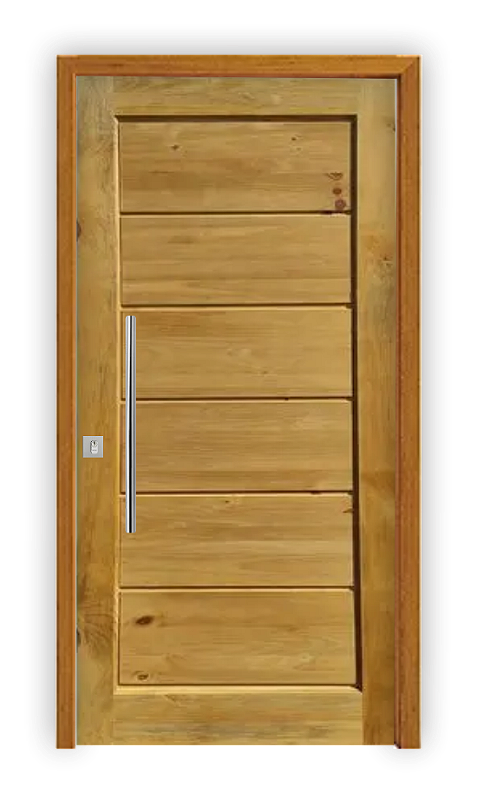 Porta BBB Madeira Maciça Pinus Padrão Imbuia Montada no Batente cx